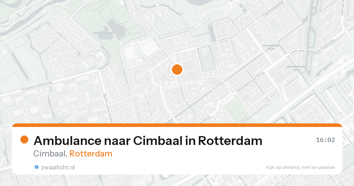 Ambulance naar Cimbaal in Rotterdam — 23 aug 2026