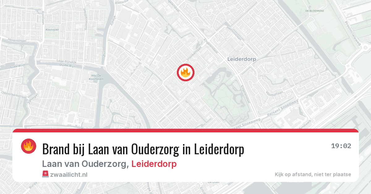 Brand bij Laan van Ouderzorg in Leiderdorp — 27 mrt 2026