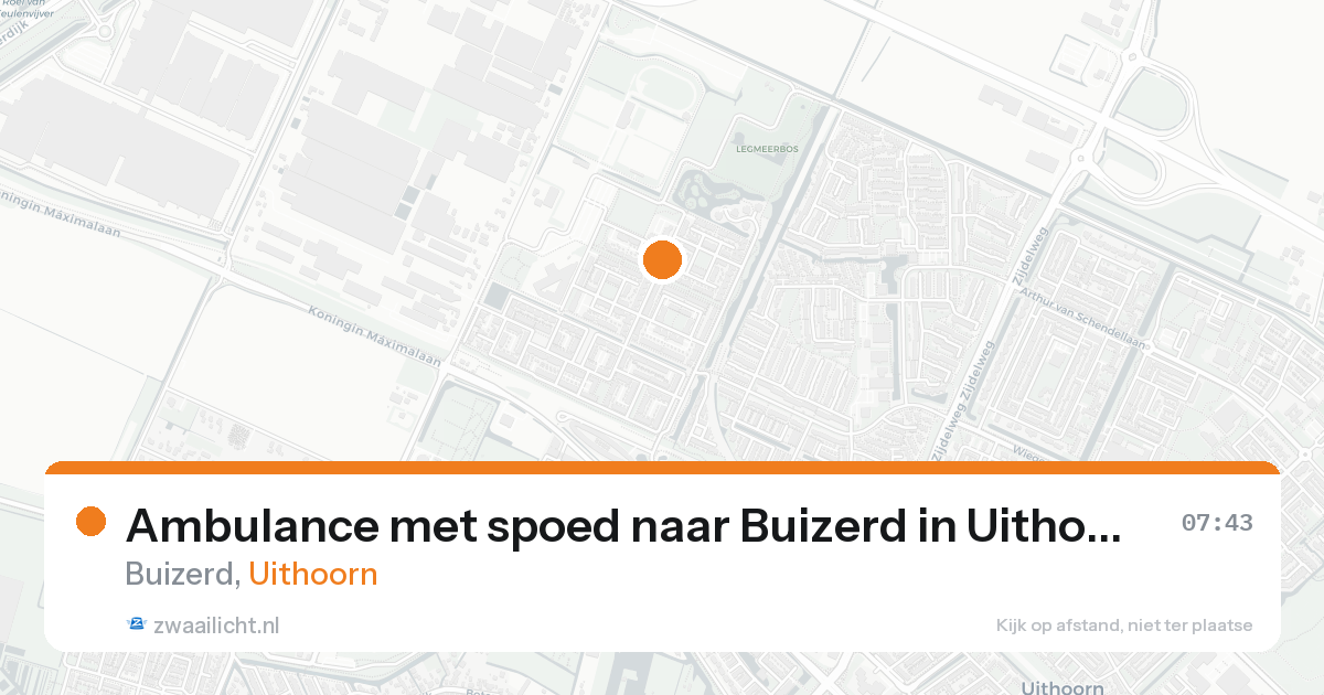 Ambulance met spoed naar Buizerd in Uithoorn — 19 jun 2026