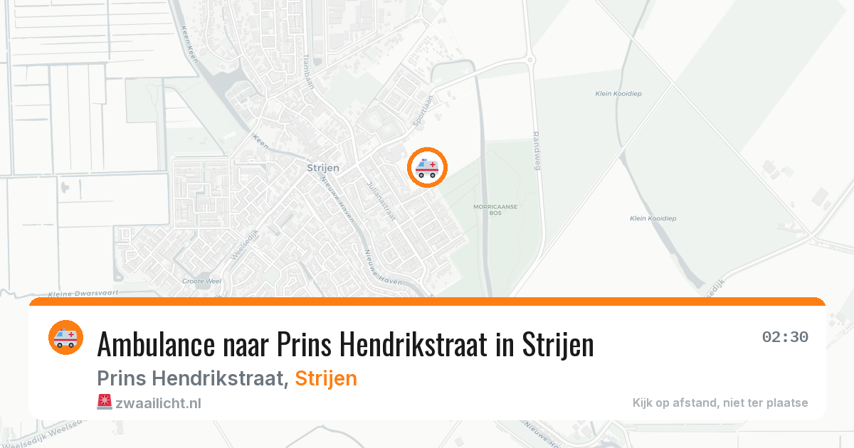 Ambulance naar Prins Hendrikstraat in Strijen — 23 jun 2026
