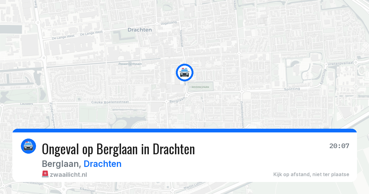 Ongeval op Berglaan in Drachten — 28 jul 2026