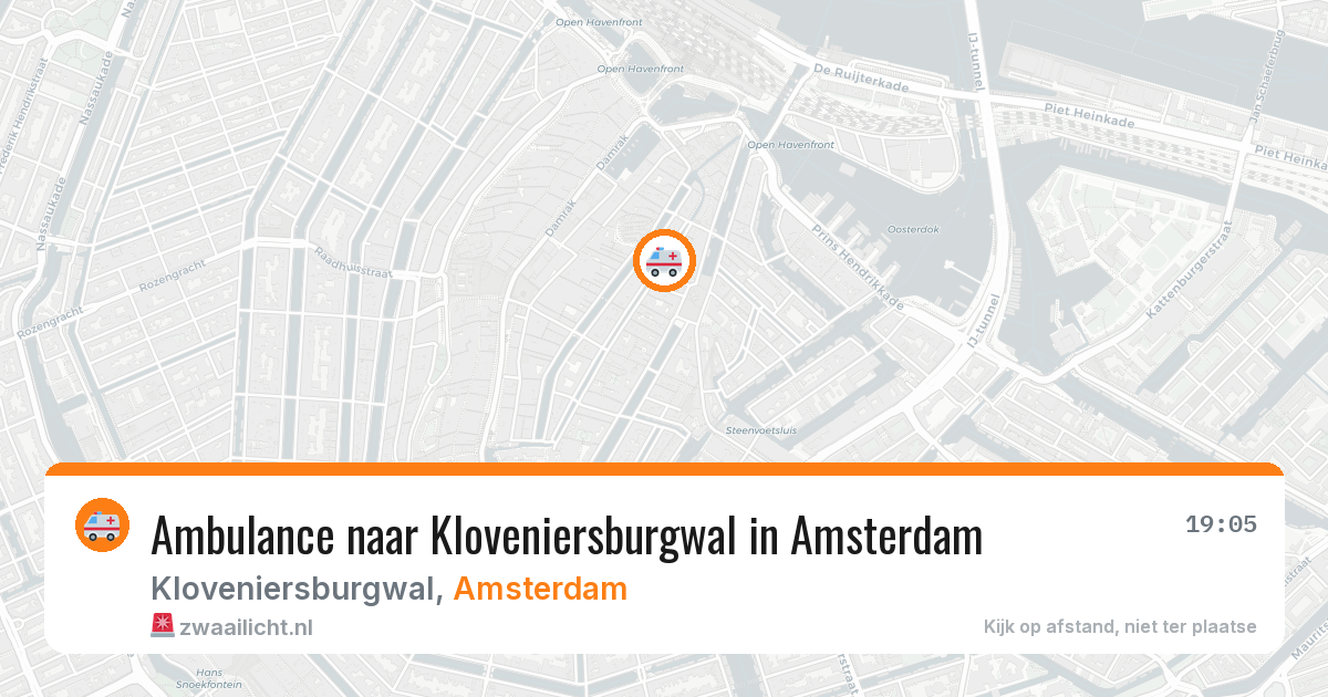 Ambulance naar Kloveniersburgwal in Amsterdam — 30 jun 2026