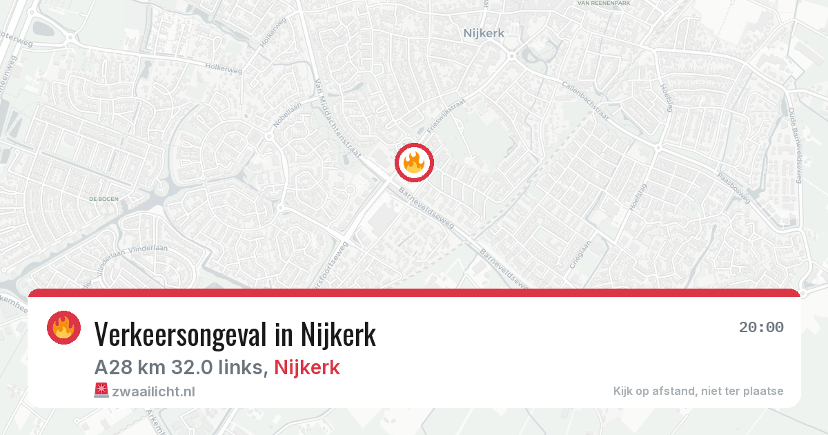 Verkeersongeval in Nijkerk — 31 mei 2026