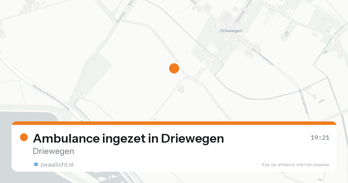 Ambulance ingezet in Driewegen — 25 aug 2026