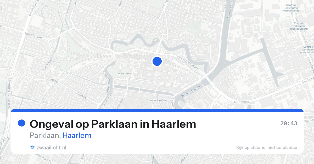 Ongeval op Parklaan in Haarlem — 15 aug 2026