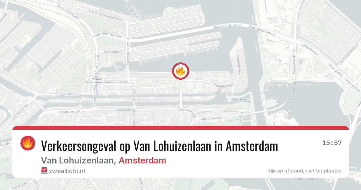 Verkeersongeval op Van Lohuizenlaan in Amsterdam — 12 aug 2026