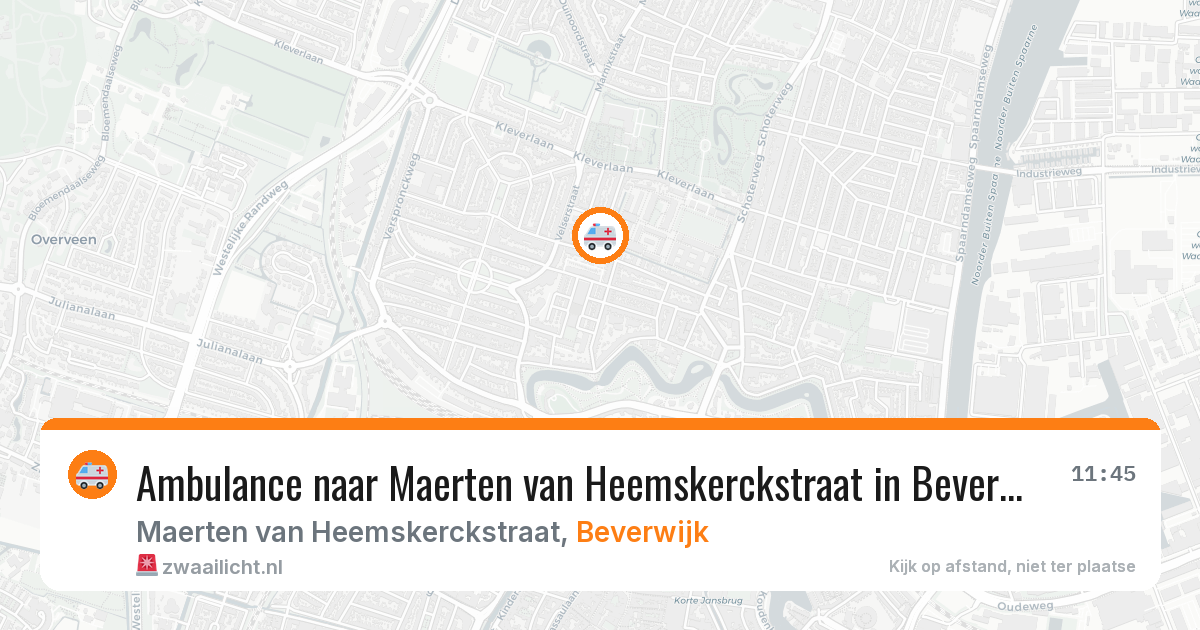 Ambulance naar Maerten van Heemskerckstraat in Beverwijk — 21 mei 2026