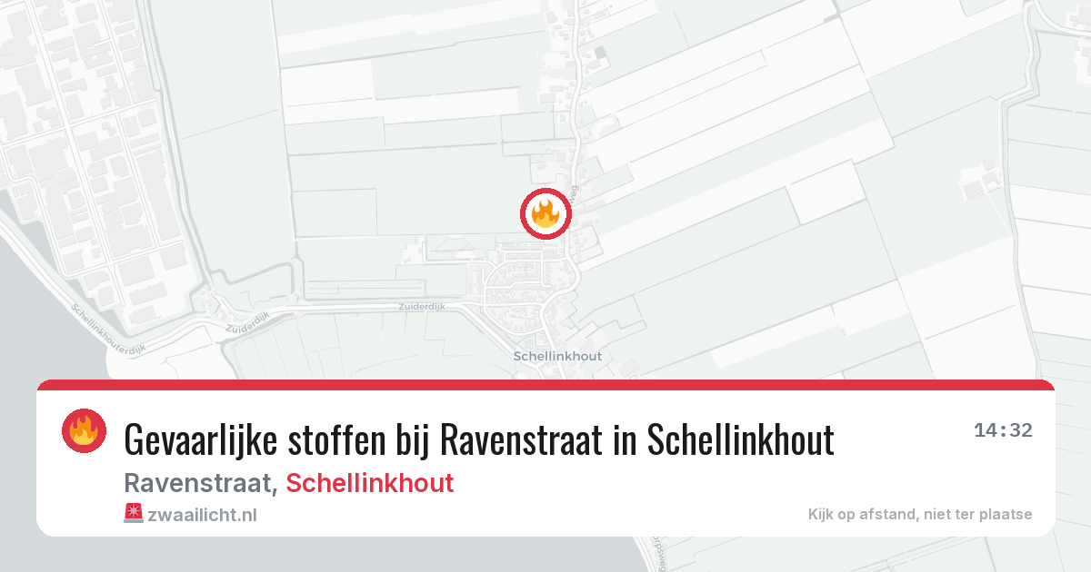 Gevaarlijke stoffen bij Ravenstraat in Schellinkhout — 27 jun 2026