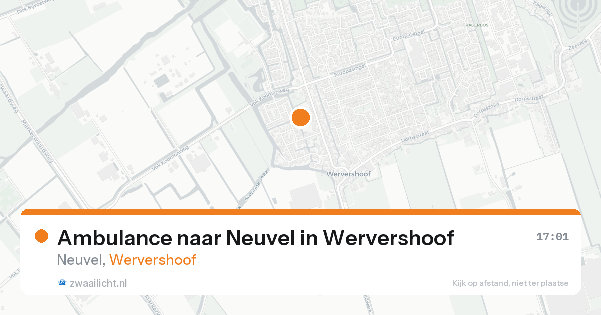 Ambulance naar Neuvel in Wervershoof — 19 aug 2026