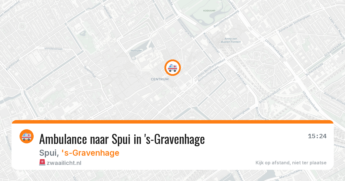 Ambulance naar Spui in 's-Gravenhage — 14 aug 2026