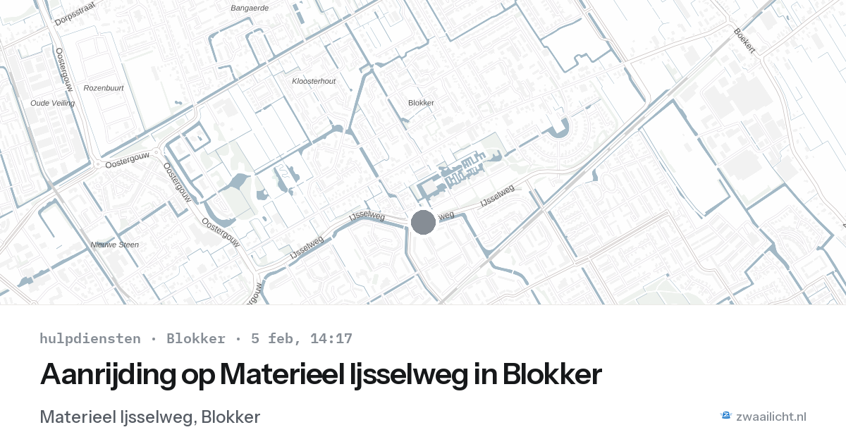 Aanrijding op Materieel Ijsselweg in Blokker — 5 feb 2026