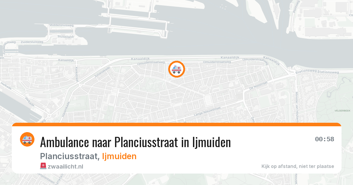 Ambulance naar Planciusstraat in Ijmuiden — 7 aug 2026