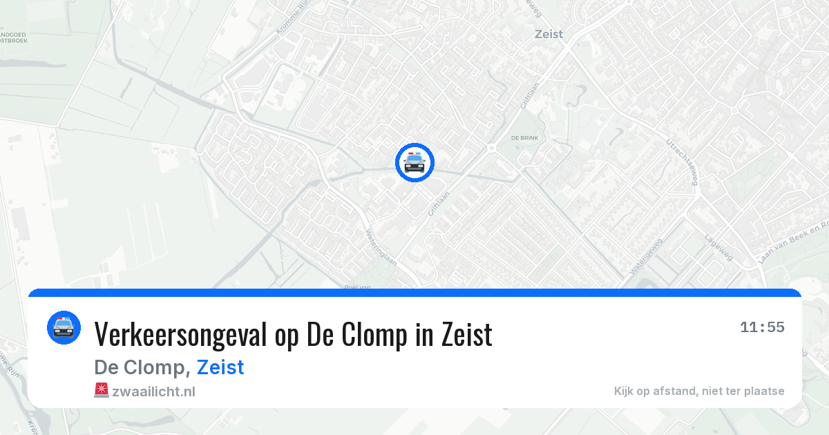 Verkeersongeval op De Clomp in Zeist — 8 jul 2026