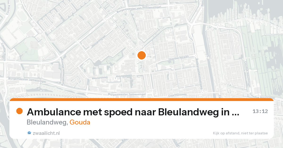 Ambulance met spoed naar Bleulandweg in Gouda — 12 jun 2026