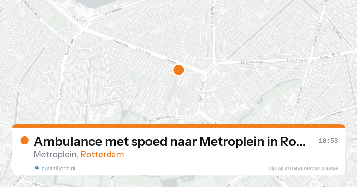 Ambulance met spoed naar Metroplein in Rotterdam — 25 aug 2026