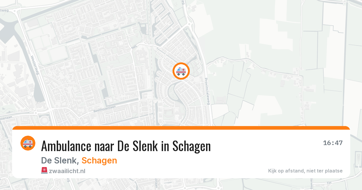 Ambulance naar De Slenk in Schagen — 8 jun 2026