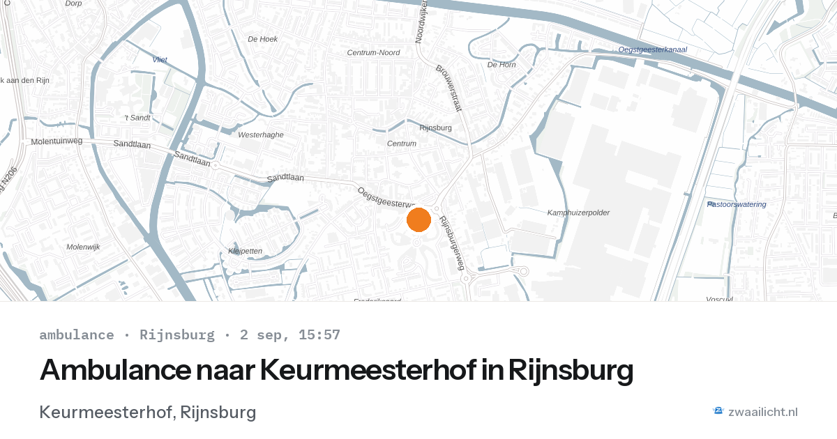 Ambulance naar Keurmeesterhof in Rijnsburg — 2 sep 2026