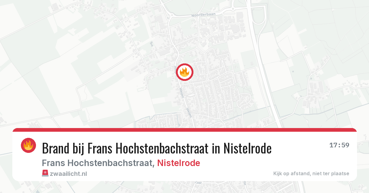 Brand bij Frans Hochstenbachstraat in Nistelrode — 22 mei 2026