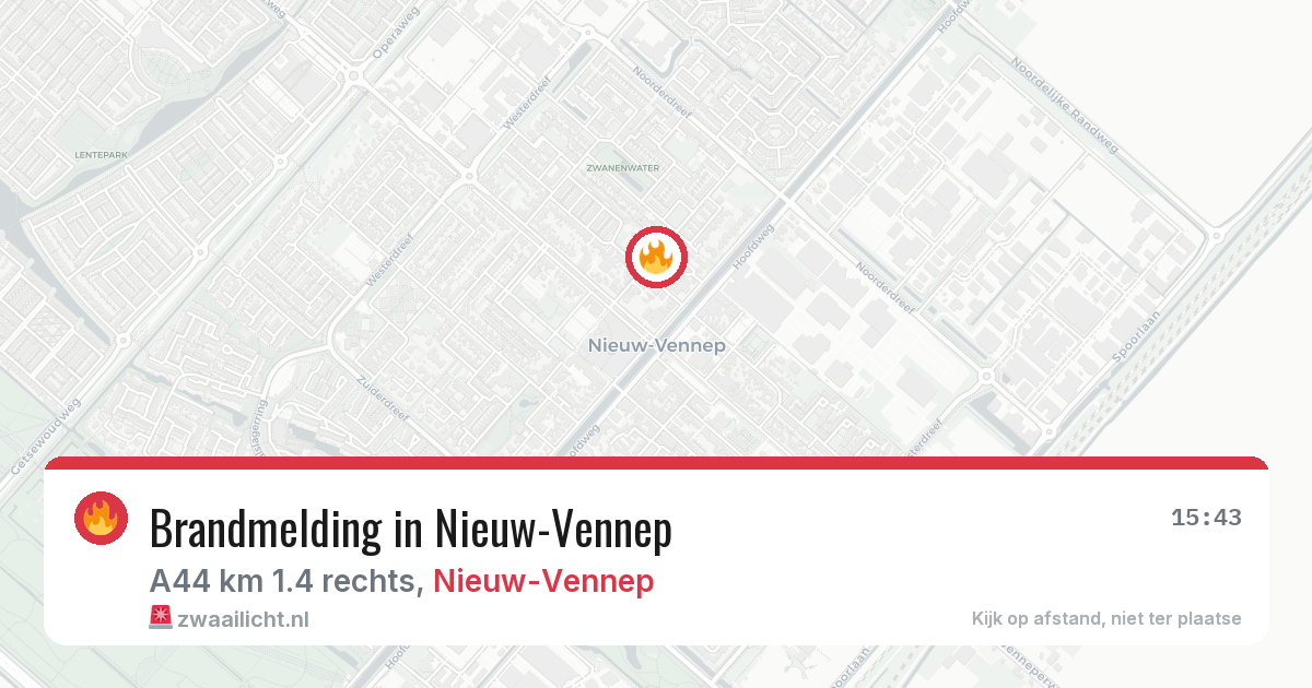 Brandmelding in Nieuw-Vennep — 7 mei 2026