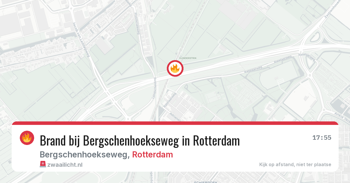 Brand bij Bergschenhoekseweg in Rotterdam — 22 mrt 2026