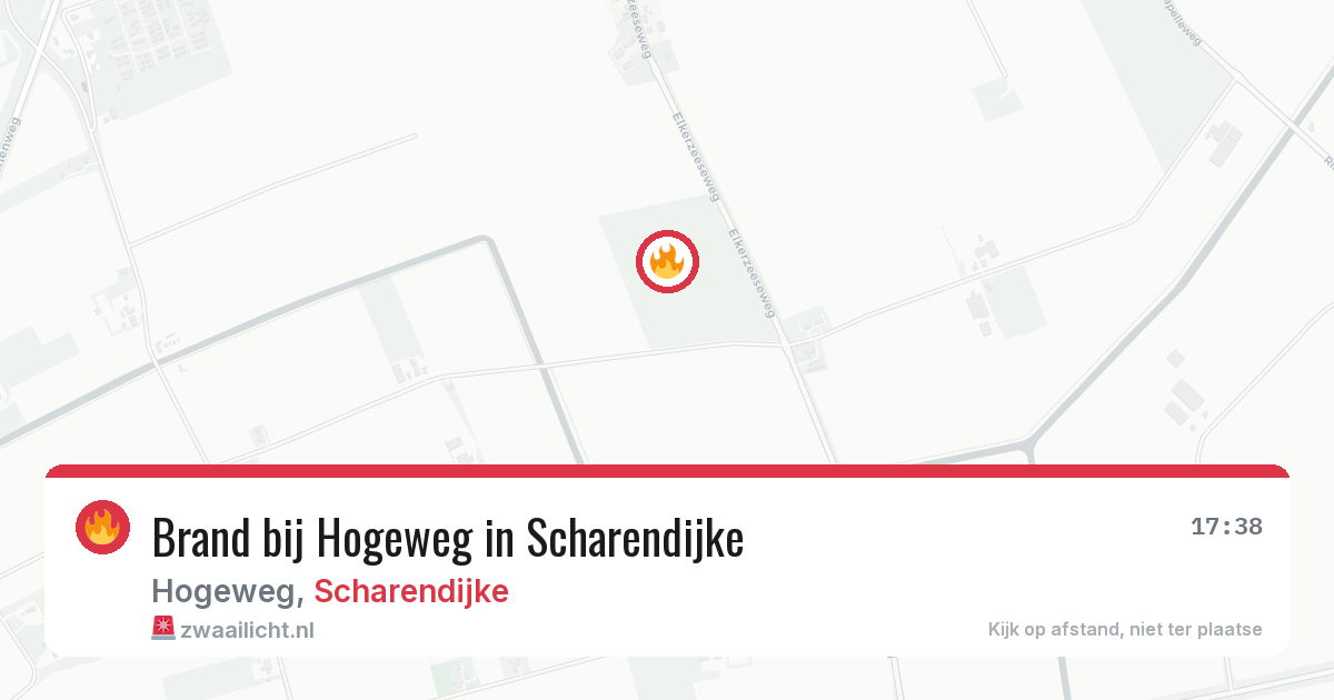 Brand bij Hogeweg in Scharendijke — 9 aug 2026