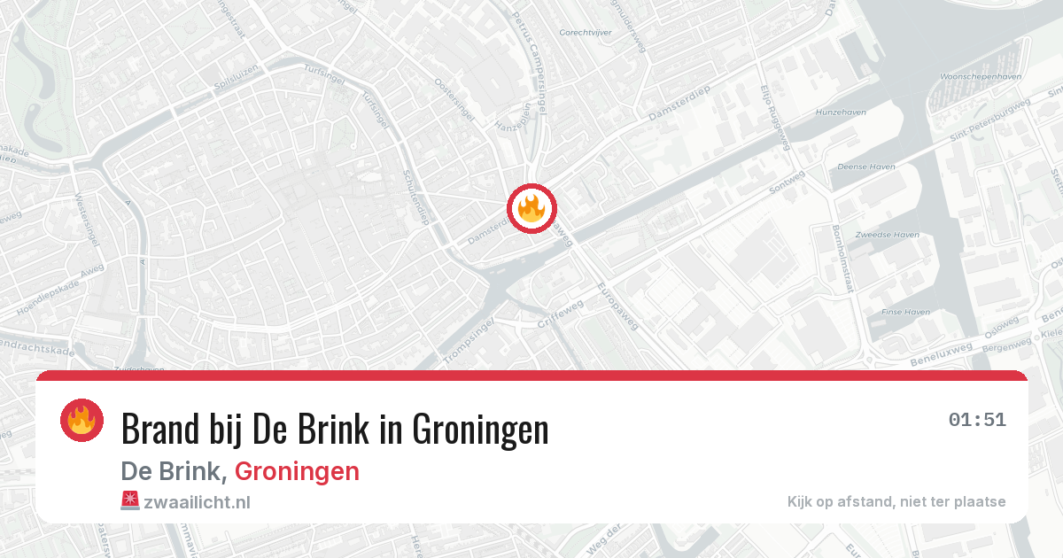 Brand bij De Brink in Groningen — 2 apr 2026