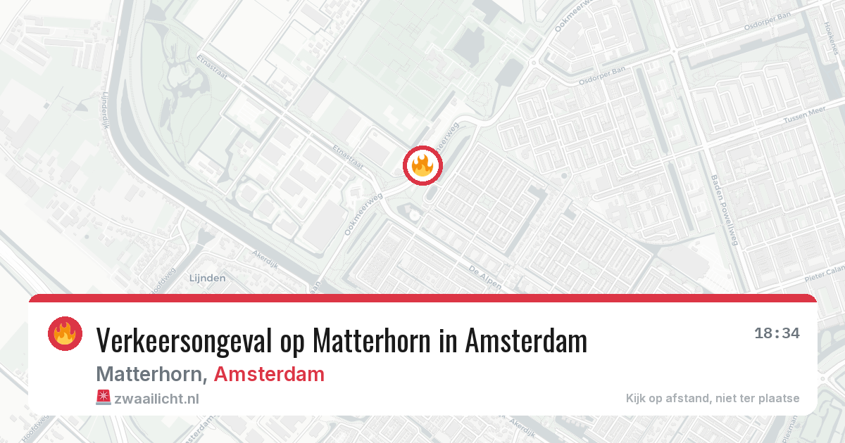 Verkeersongeval op Matterhorn in Amsterdam — 10 jun 2026