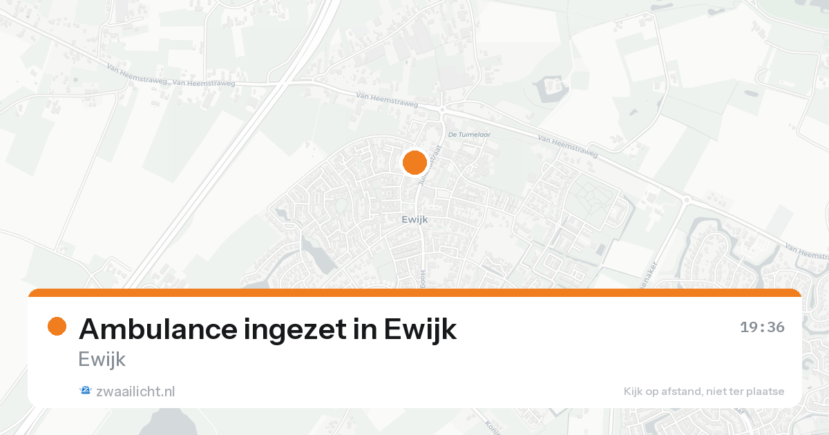 Ambulance ingezet in Ewijk — 29 jun 2026