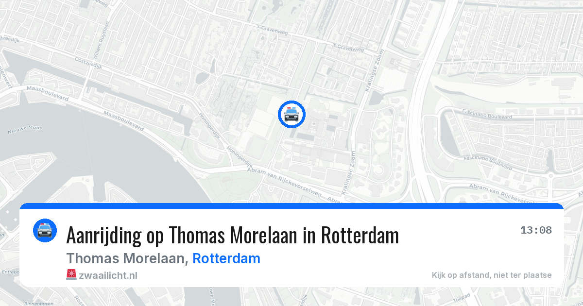 Aanrijding op Thomas Morelaan in Rotterdam — 7 jun 2026
