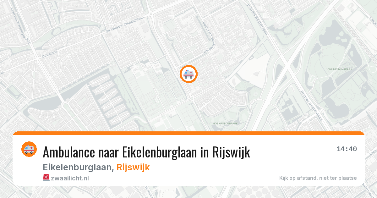 Ambulance naar Eikelenburglaan in Rijswijk — 4 jul 2026