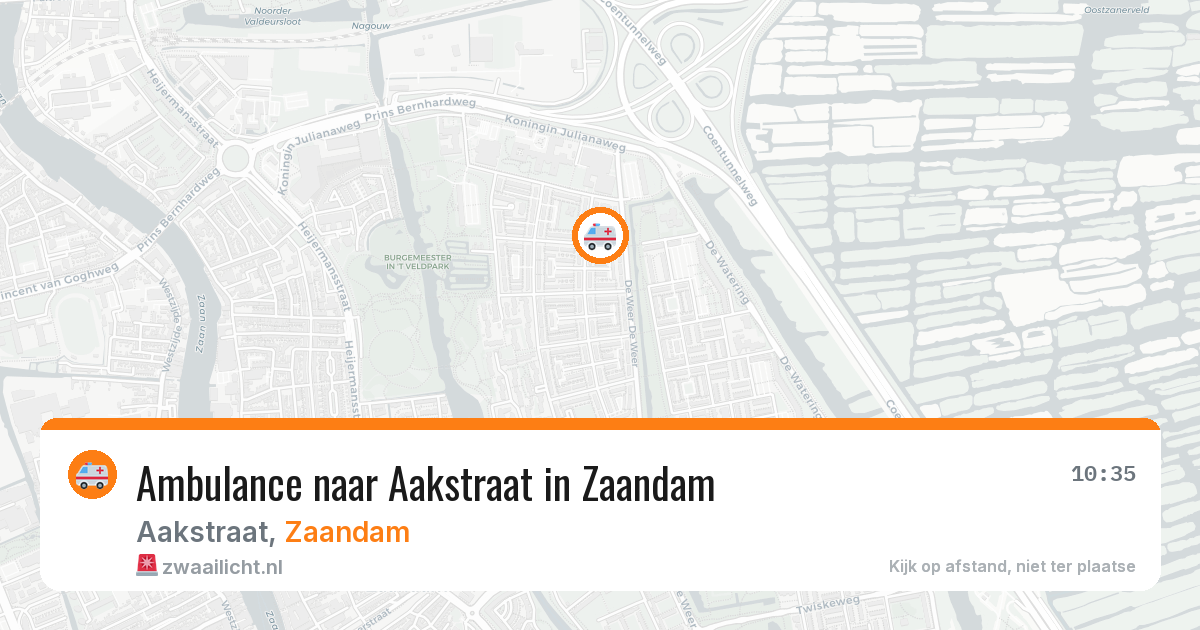 Ambulance naar Aakstraat in Zaandam — 10 apr 2026