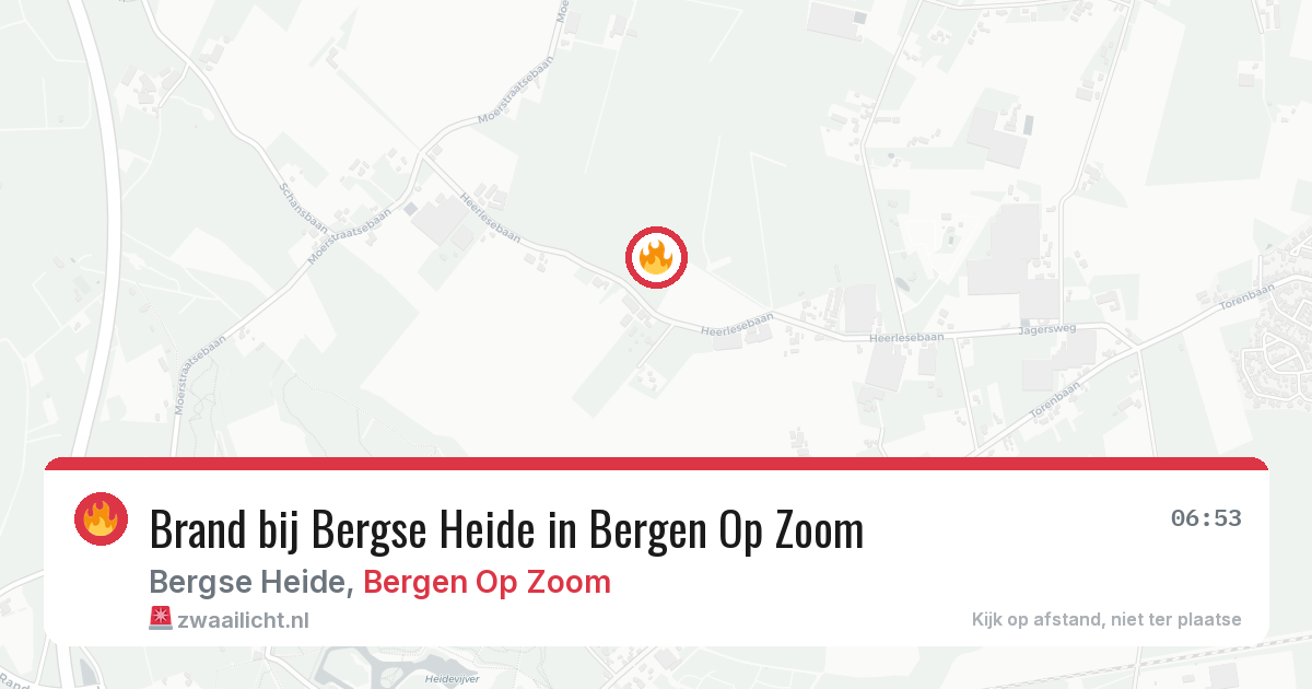 Brand bij Bergse Heide in Bergen Op Zoom — 28 jun 2026