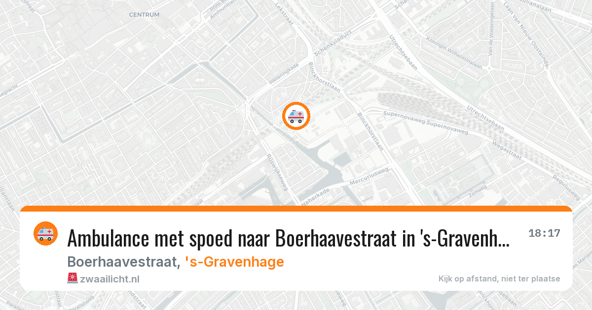 Ambulance met spoed naar Boerhaavestraat in 's-Gravenhage — 12 jun 2026