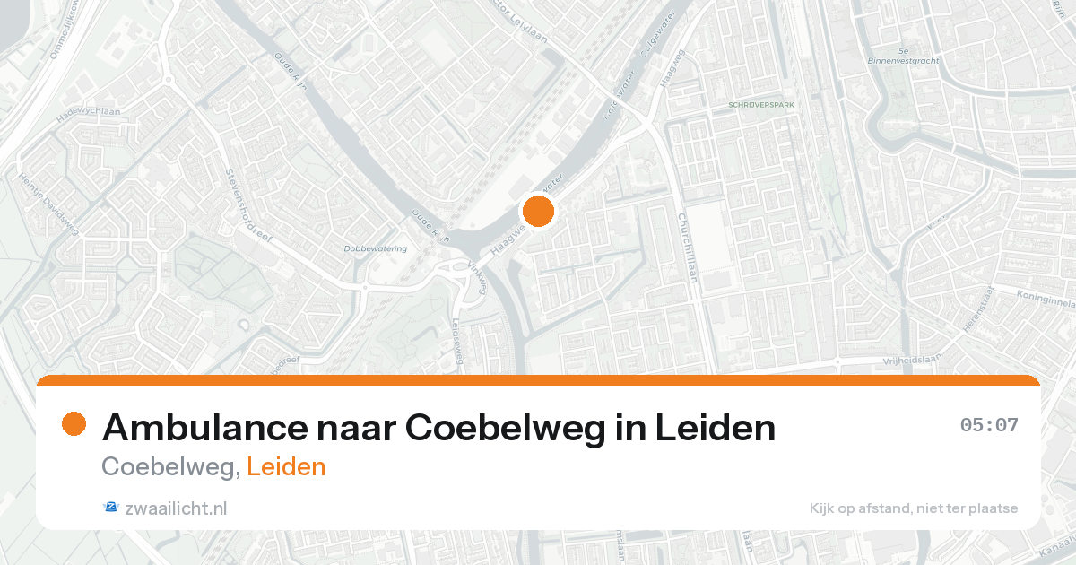 Ambulance naar Coebelweg in Leiden — 22 aug 2026
