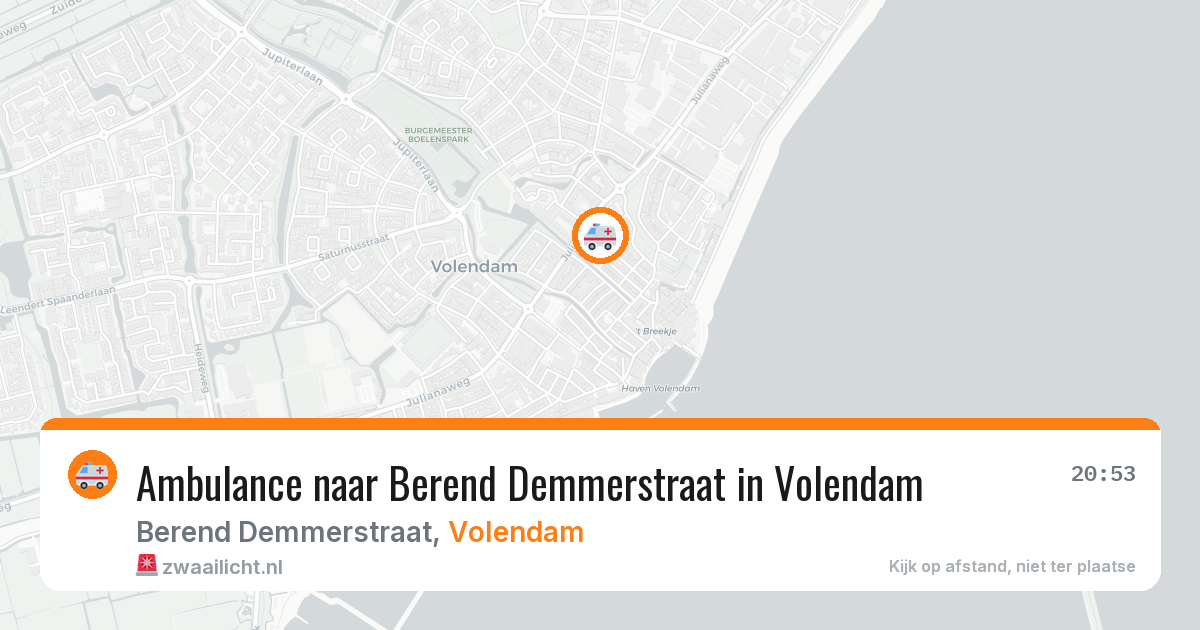 Ambulance naar Berend Demmerstraat in Volendam — 26 apr 2026