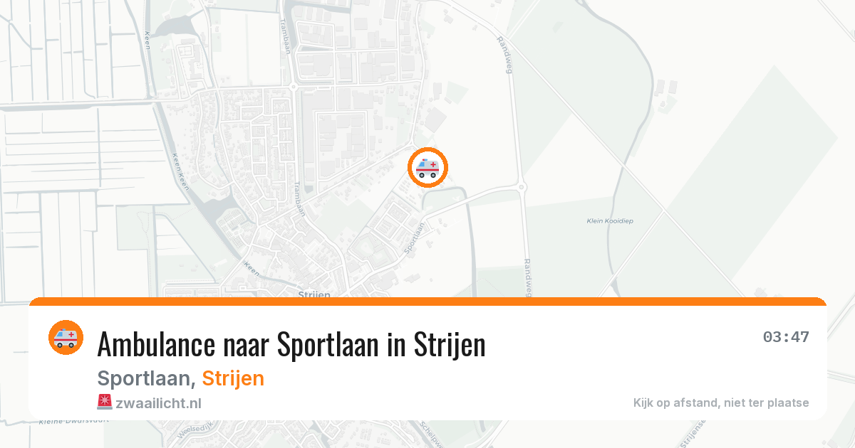 Ambulance naar Sportlaan in Strijen — 29 jan 2026