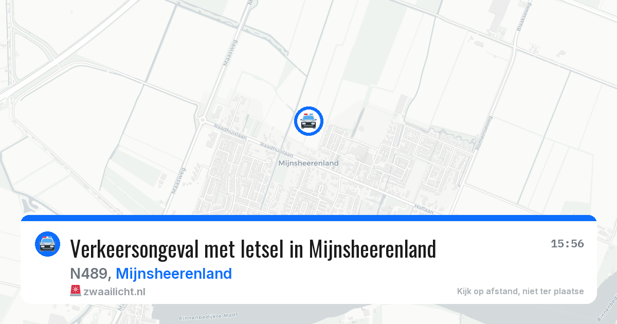 Verkeersongeval met letsel in Mijnsheerenland — 1 aug 2026