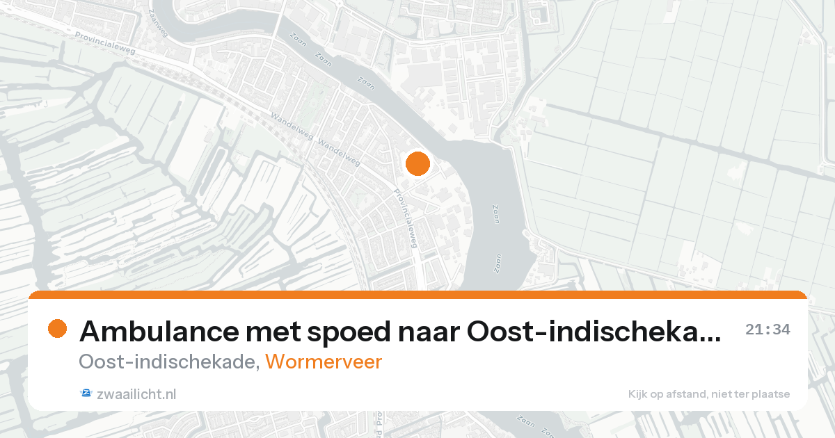 Ambulance met spoed naar Oost-indischekade in Wormerveer — 1 jun 2026