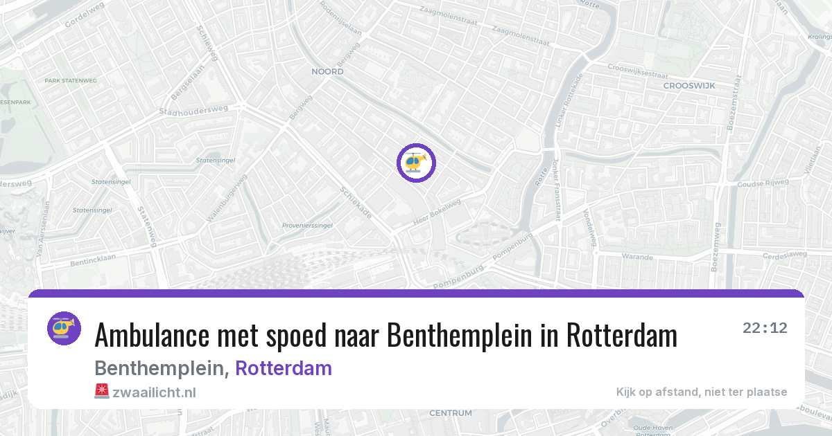 Ambulance met spoed naar Benthemplein in Rotterdam — 29 jul 2026