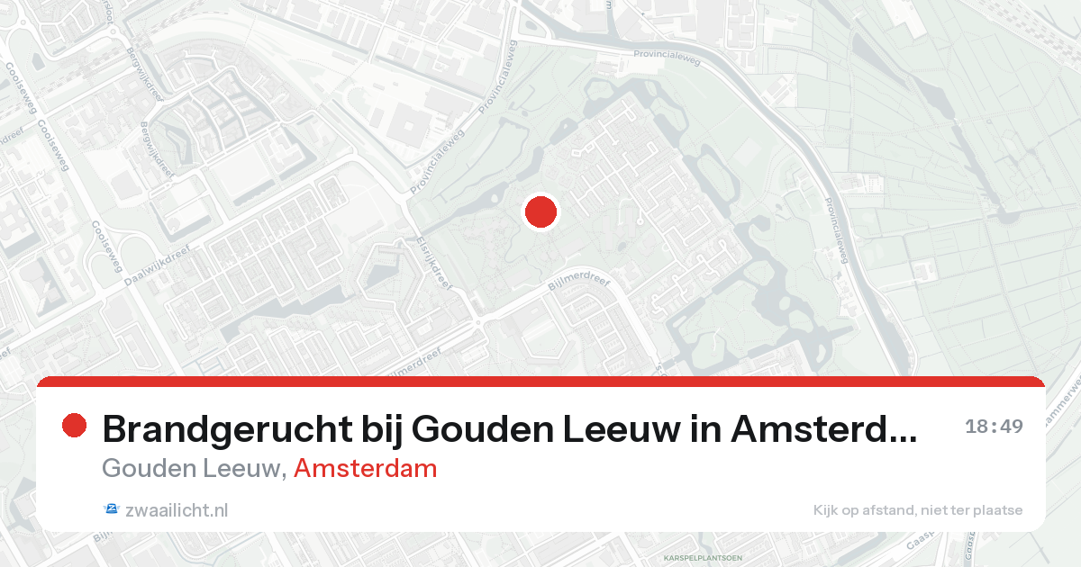 Brandgerucht bij Gouden Leeuw in Amsterdam — 30 jan 2026