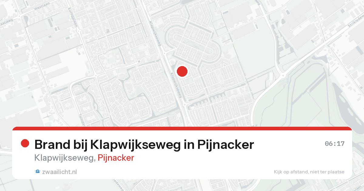 Brand bij Klapwijkseweg in Pijnacker — 25 aug 2026