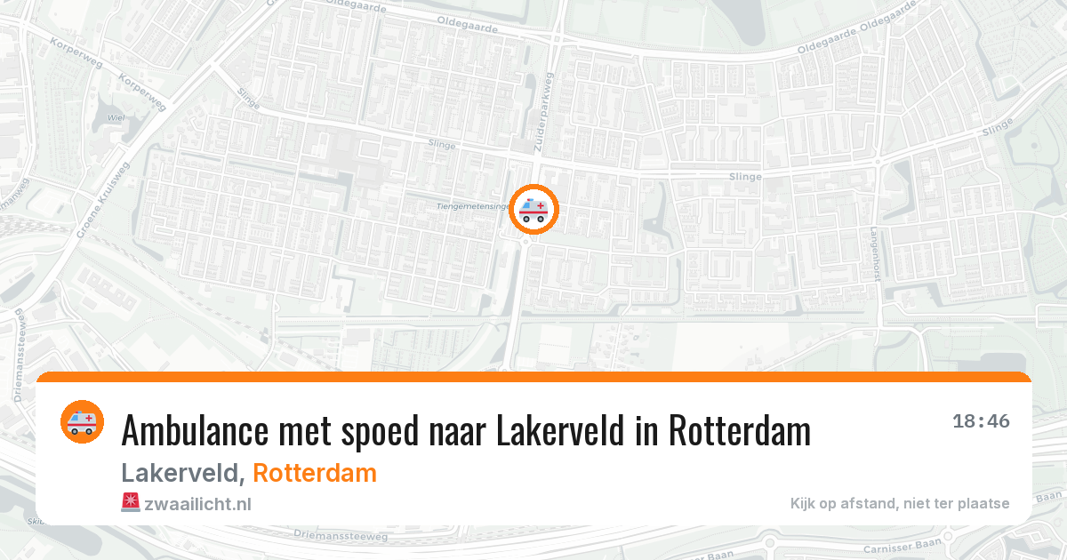 Ambulance met spoed naar Lakerveld in Rotterdam — 11 jul 2026