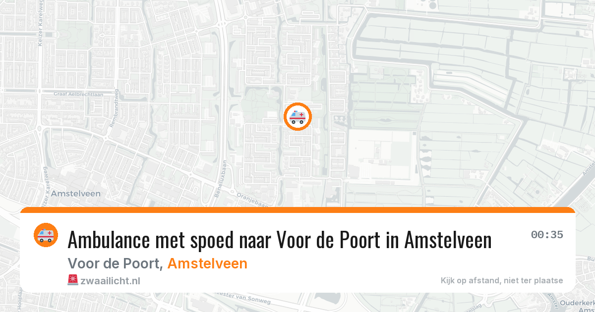 Ambulance met spoed naar Voor de Poort in Amstelveen — 8 mei 2026