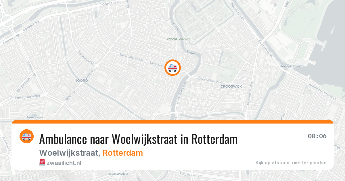 Ambulance naar Woelwijkstraat in Rotterdam — 12 jul 2026