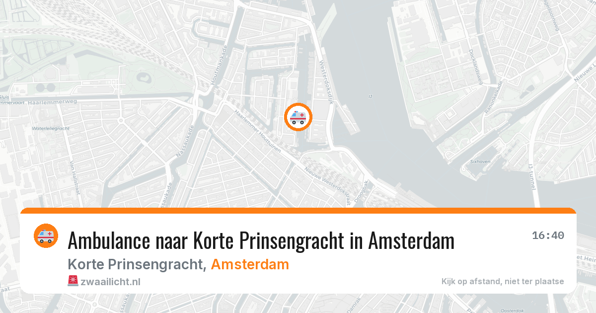 Ambulance naar Korte Prinsengracht in Amsterdam — 3 aug 2026