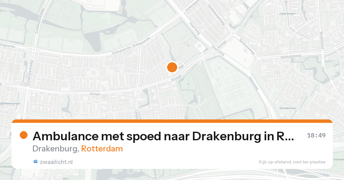 Ambulance met spoed naar Drakenburg in Rotterdam — 29 mei 2026