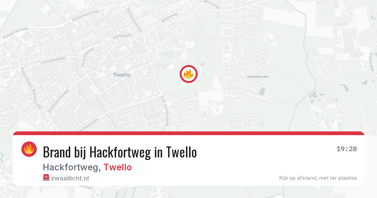 Brand bij Hackfortweg in Twello — 4 apr 2026