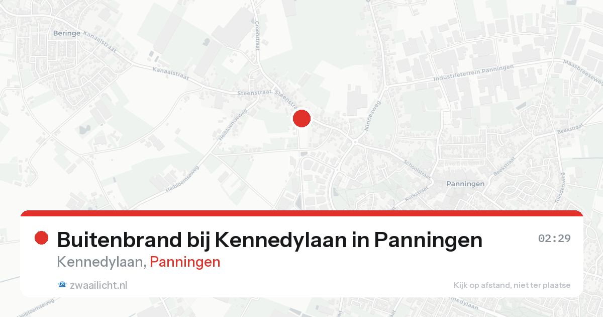 Buitenbrand bij Kennedylaan in Panningen — 8 feb 2026