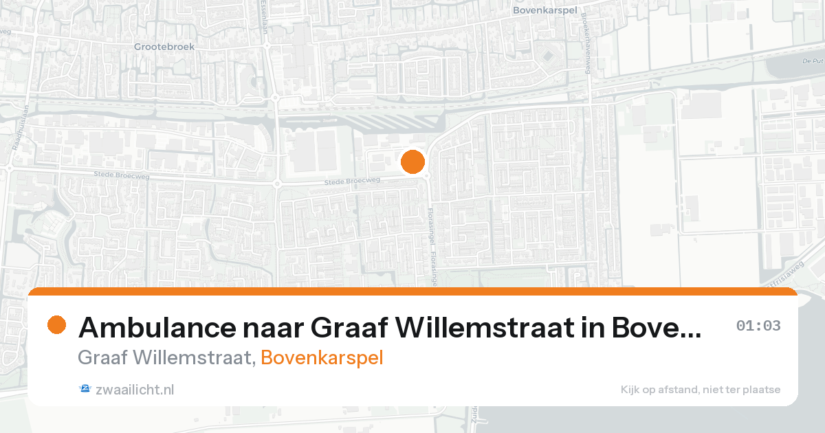 Ambulance naar Graaf Willemstraat in Bovenkarspel — 18 mei 2026