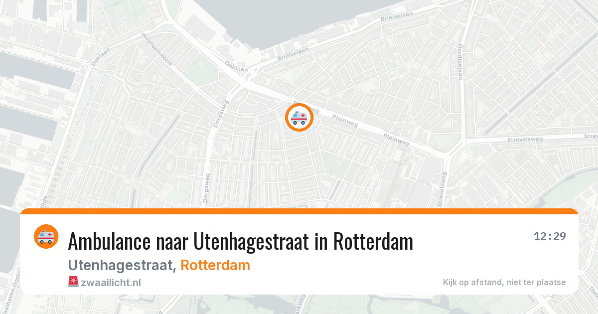Ambulance naar Utenhagestraat in Rotterdam — 5 mrt 2026